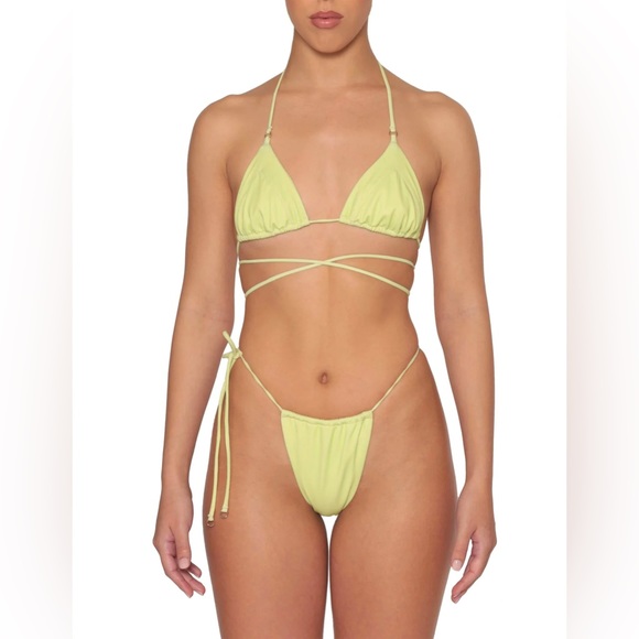 Heart of Sun Swim Swept Away S/M bikini set in Voltage Highlighter Lime swimsuit - Picture 8 of 12